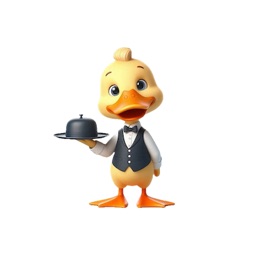 Duckling Waiter Stickers