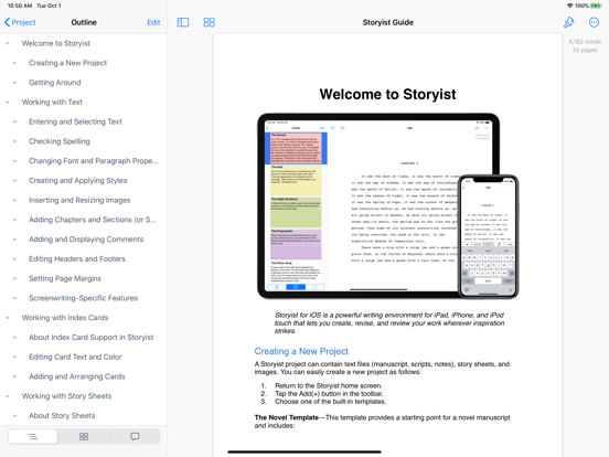 Storyist 4 iPad screenshot 6 - Productivity app