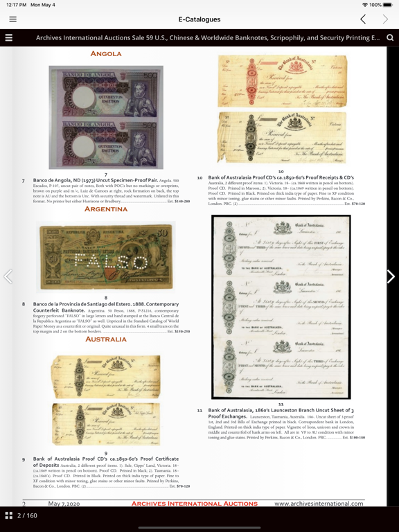 Archives International Auction iPad screenshot 5 - Shopping app