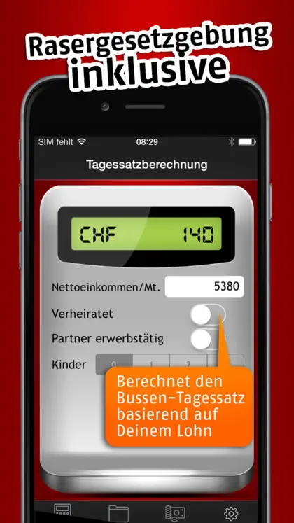 Bussenrechner Schweiz screenshot 5 of 5