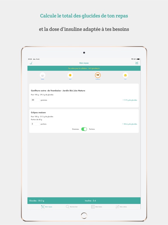 Screenshot #4 pour GlyceMeal - Calcul de glucides