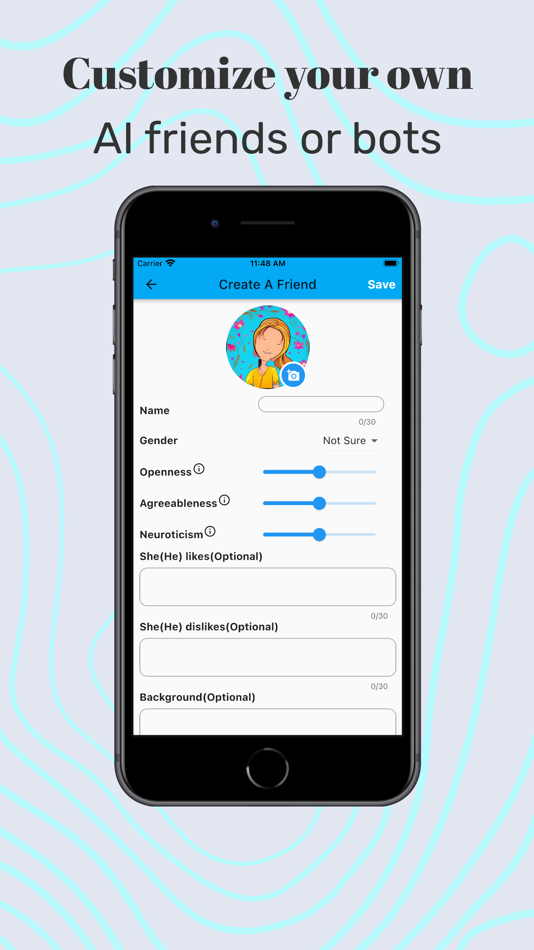 #4. AI Friend Chat:Character,Photo (iOS) 由: ZanChat (Guangzhou) Information Technology Co. Ltd.