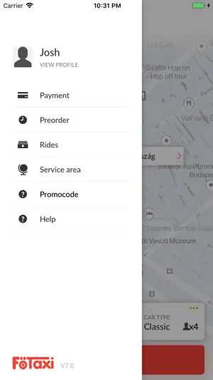 Főtaxi - taxi of Budapest screenshot 2