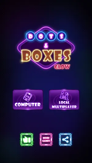 Dots and Boxes Glow:Board Game screenshot 1