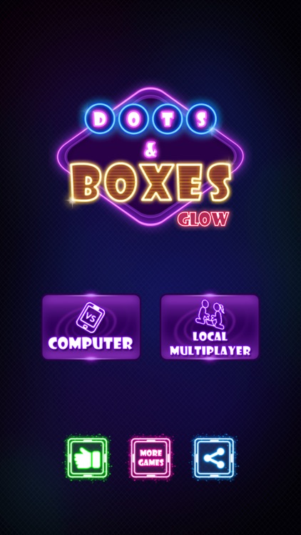 Dots and Boxes Glow:Board Game