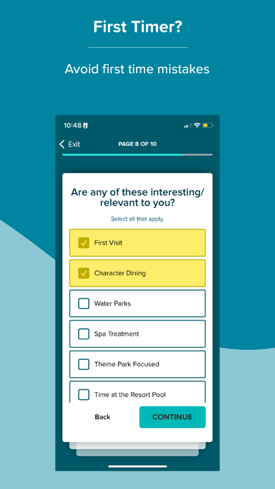 Theme Park Vacation Planner Screenshot