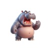 Angry Hippo Stickers App Icon