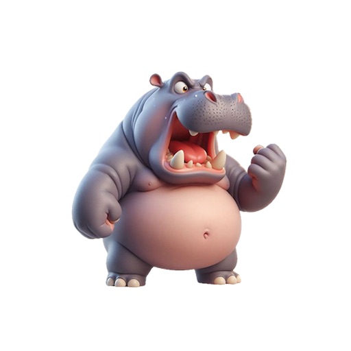 Angry Hippo Stickers icon