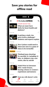 Indian Express News + Epaper screenshot