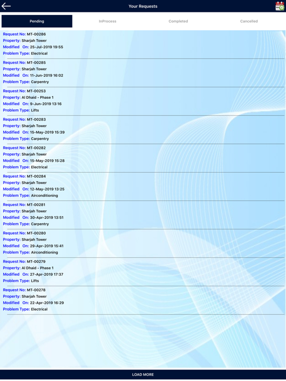ePMS Facilities Management iPad screenshot