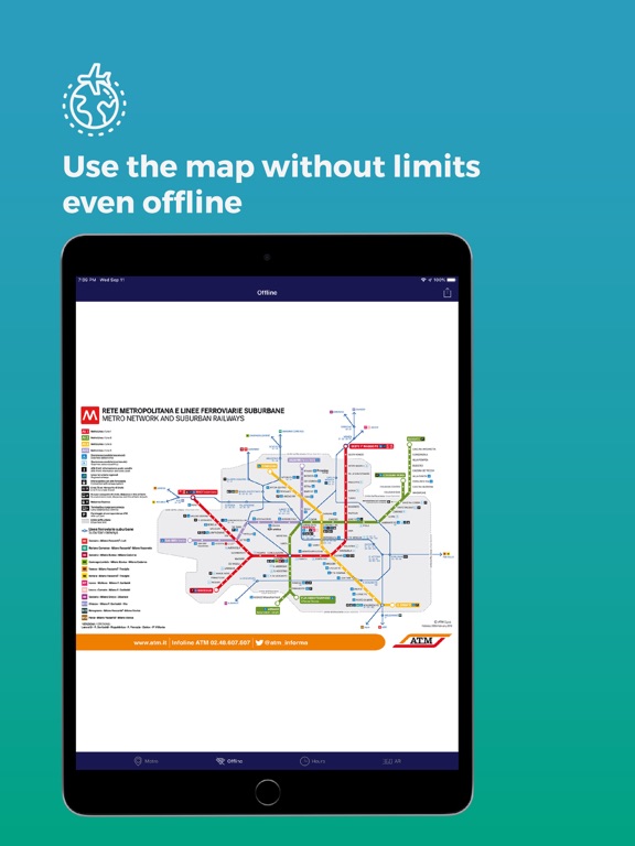 Metro Milan timetables & lines iPad screenshot 6 - Travel app