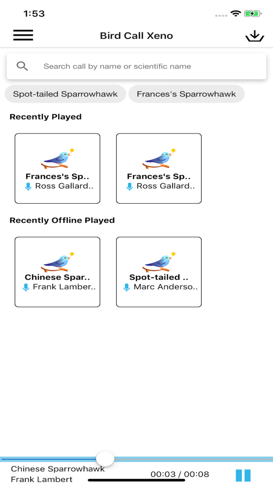 #4. Bird Call Xeno (iOS) 由: Inceptive consulting pvt. ltd