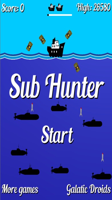 Screenshot #1 pour Sub Hunter retro arcade game