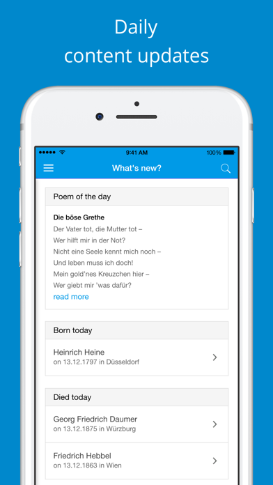 German poetry Screenshot