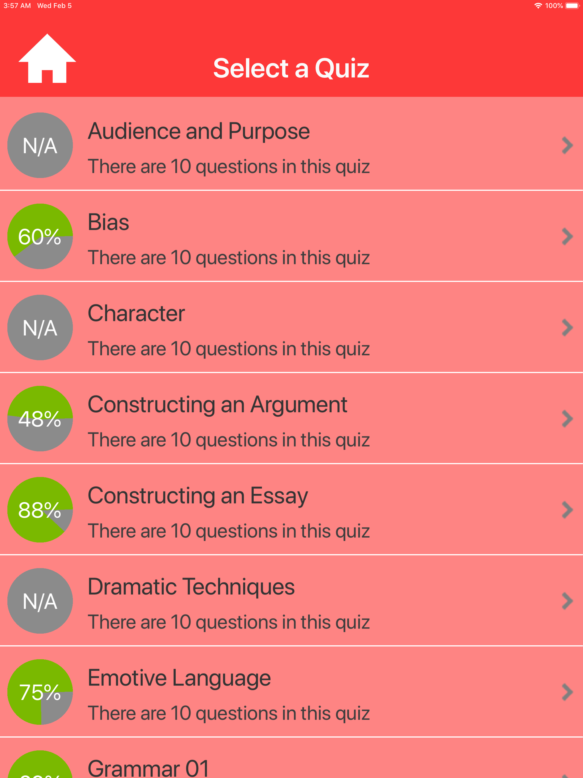 GCSE English Quizzes screenshot 9