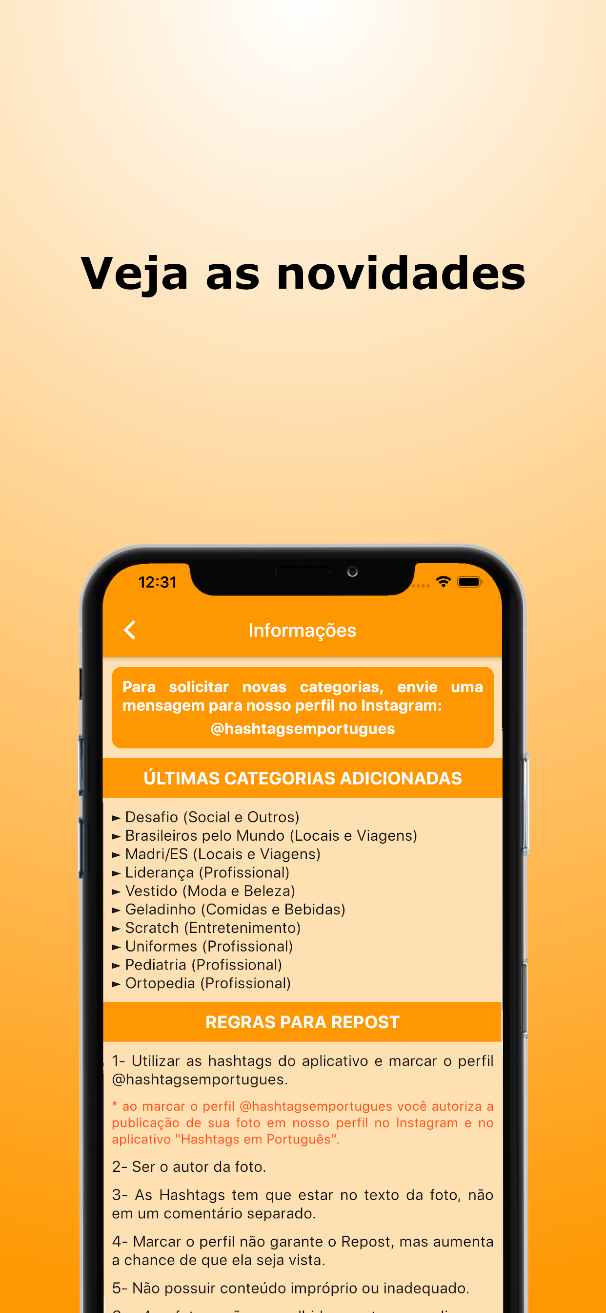 Hashtags em Português