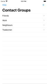Contact Groups screenshot