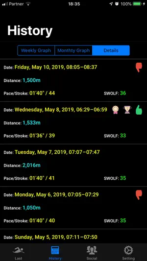 Swimming faster with iSwimStat screenshot 2