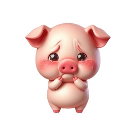 Blushing Piglet Stickers