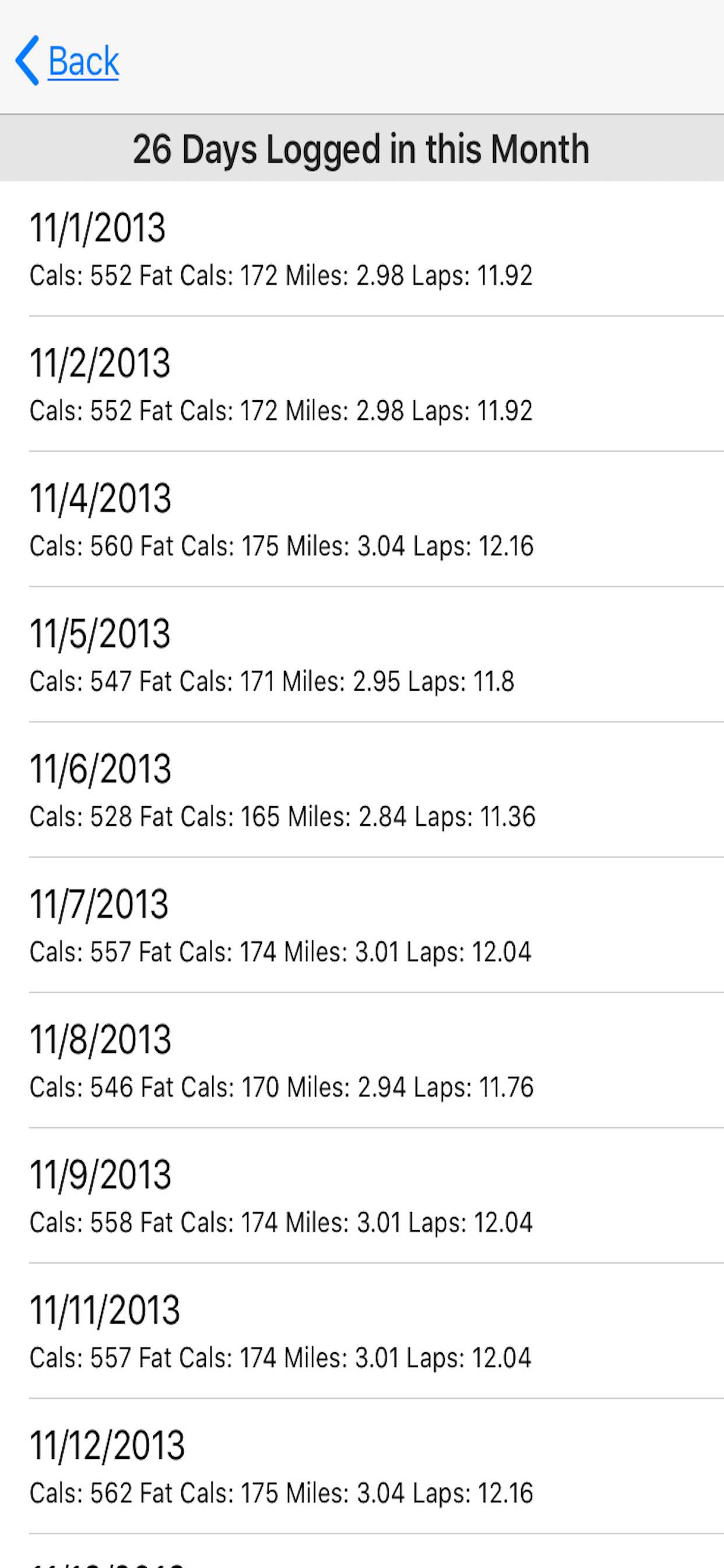 Treadmill Logger screenshot 9