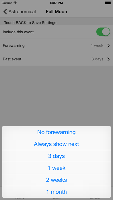 MoonMinder iPhone screenshot 2 - Lifestyle app