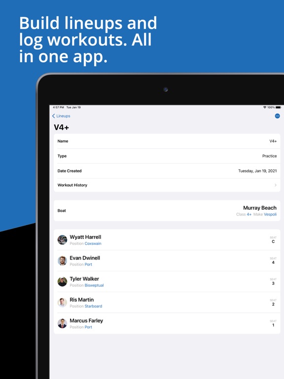 The Rowing App iPad screenshot 4 - Sports app
