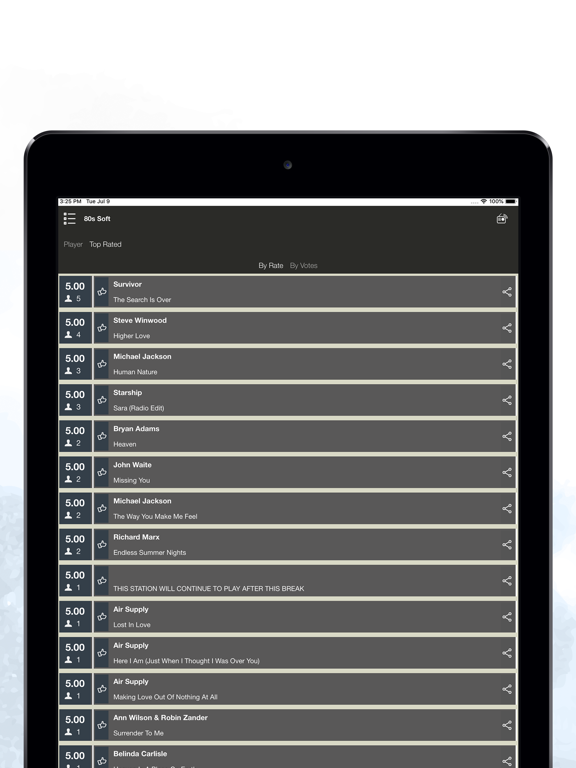 AceRadio network iPad screenshot 6 - Music app
