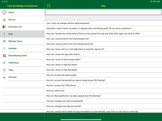 Track My Mileage And Expenses iPad screenshot 8 - Business app