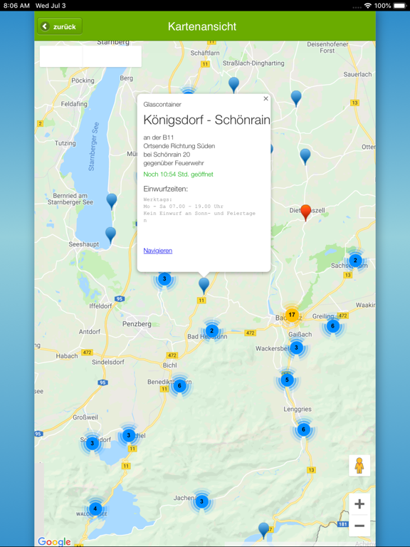 WGV Abfall-App iPad screenshot