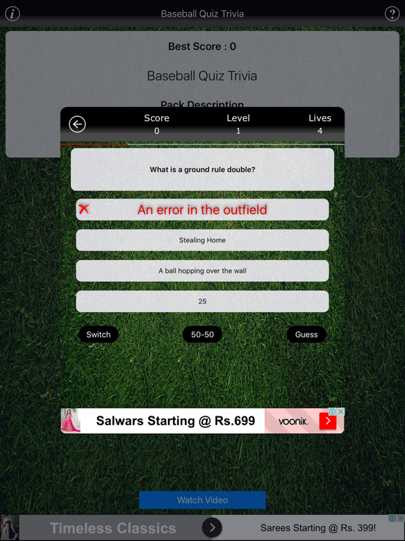 BaseBall Quiz Trivia iPad screenshot