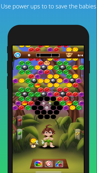 Kid Tarzan Bubble POP Shooter iPhone screenshot 4 - Games app