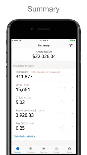 Yandex Direct iPhone Screenshot 3