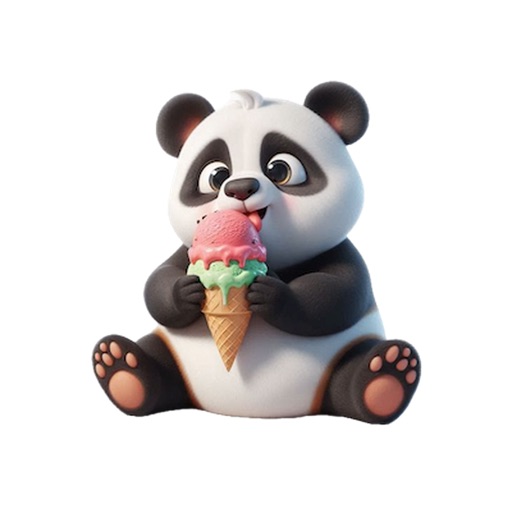 Ice Cream Panda Stickers