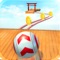 Roll and dodge the obstacles in 3d rolling ball game