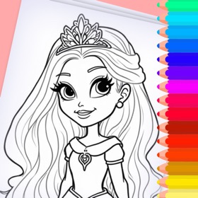 Paint and color princesses