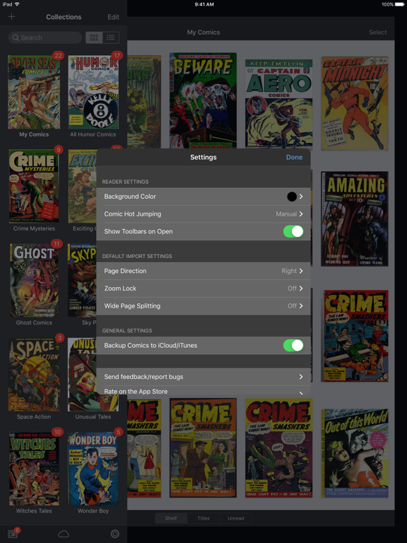 iComics iPad screenshot 5 - Entertainment app