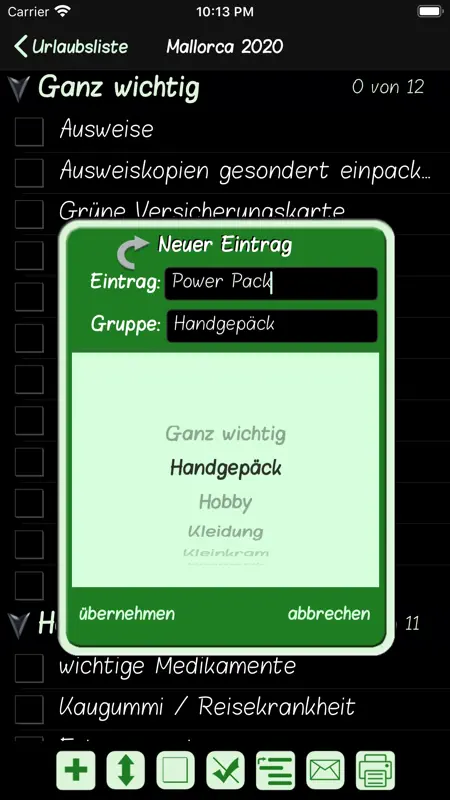 Urlaubsliste screenshot 3 of 10