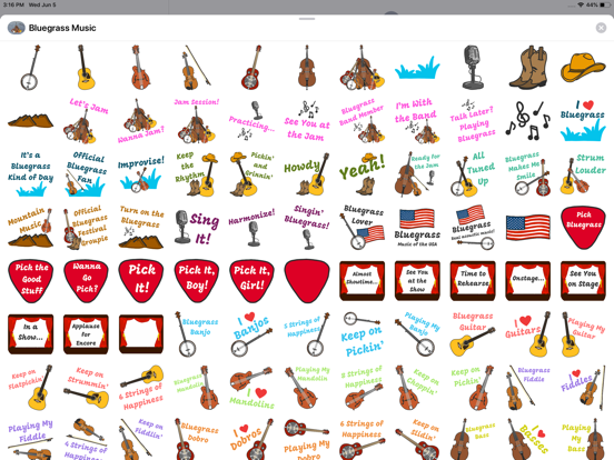 Screenshot #6 pour Bluegrass Music Stickers