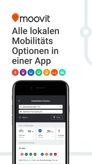Screenshot von Moovit: Bus, Bahn & ÖPNV Info auf dem iPhone 1
