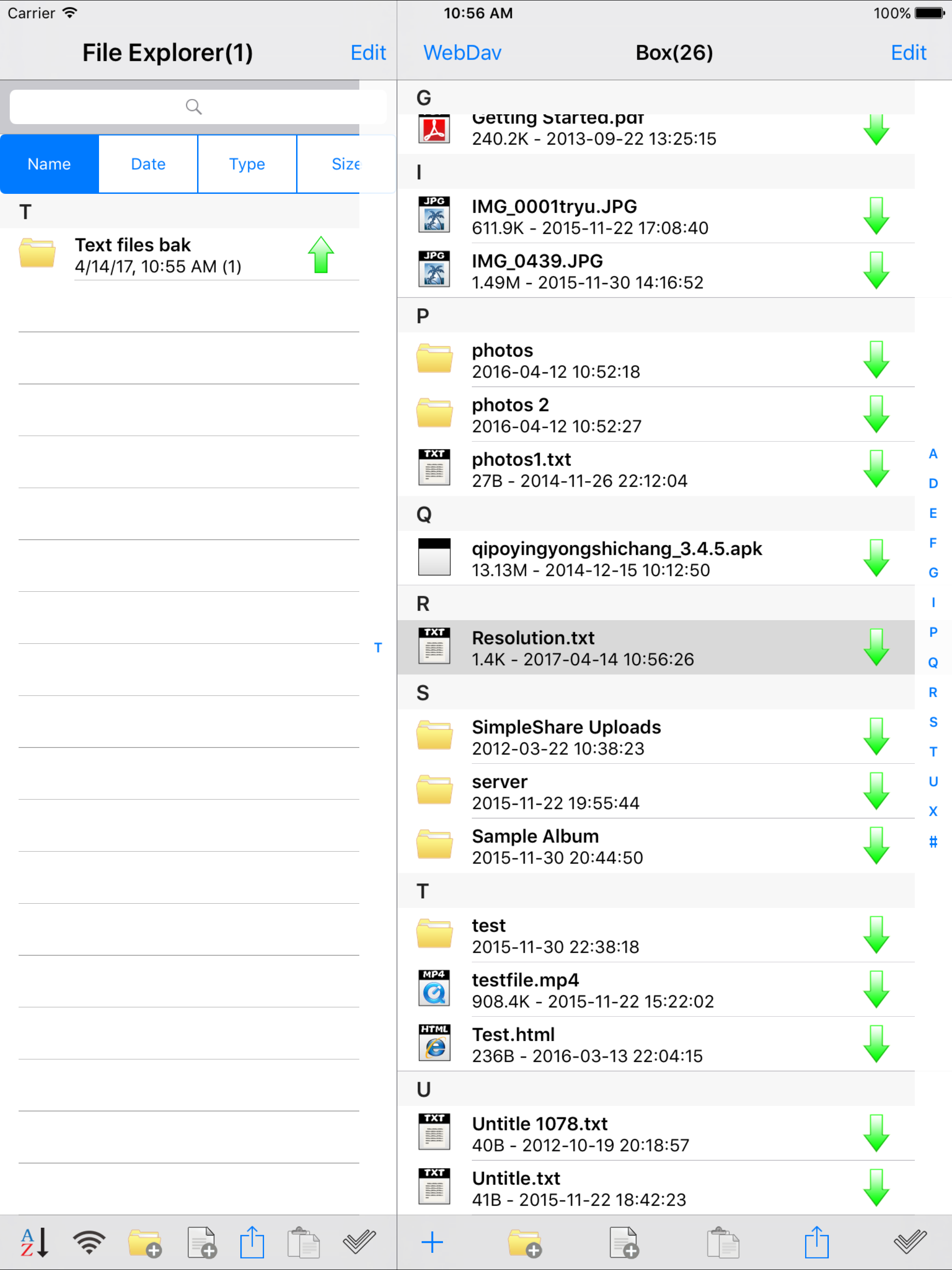 My WebDAV screenshot 7
