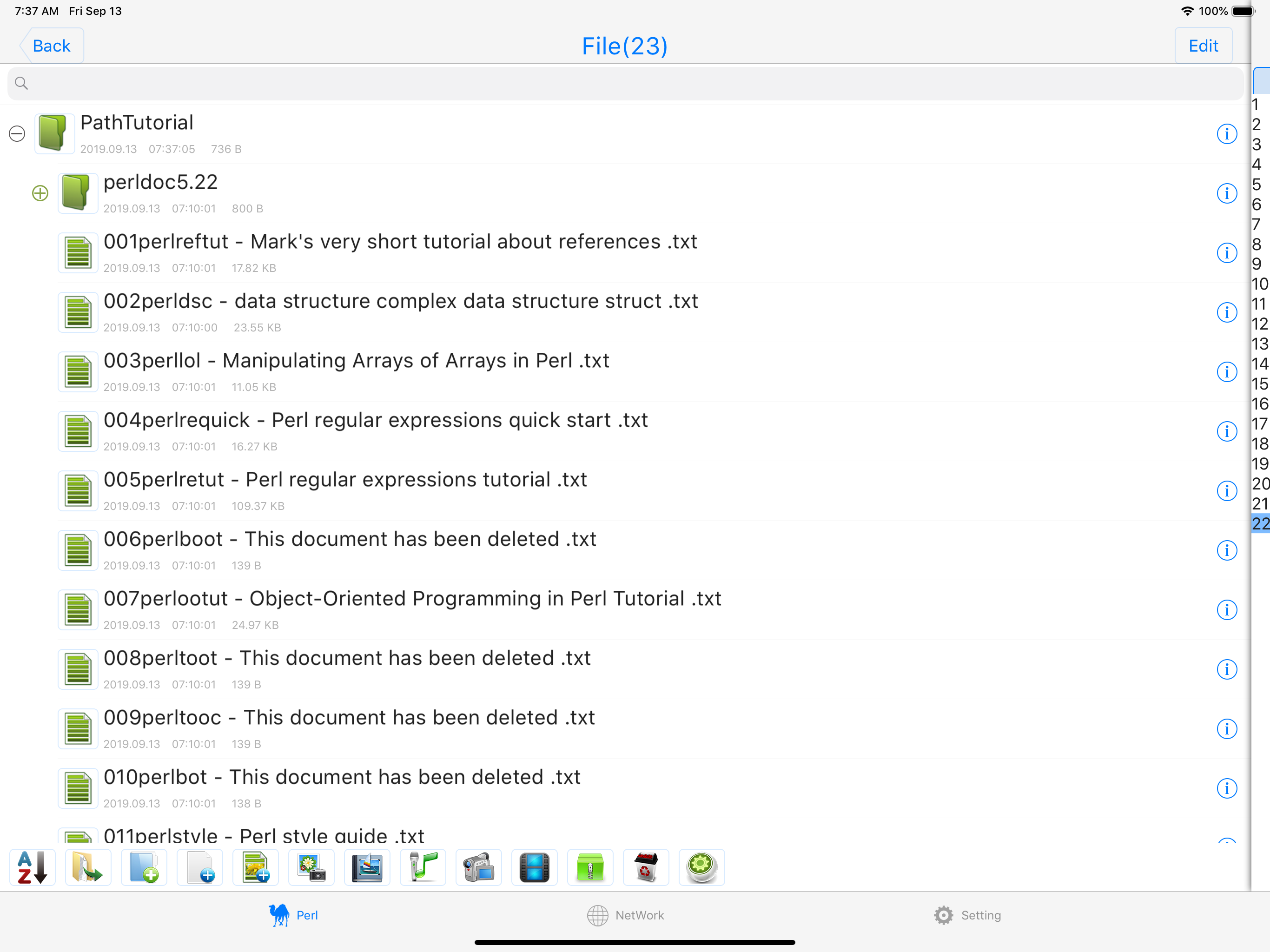 perli-run code,autocomplete,we screenshot 9