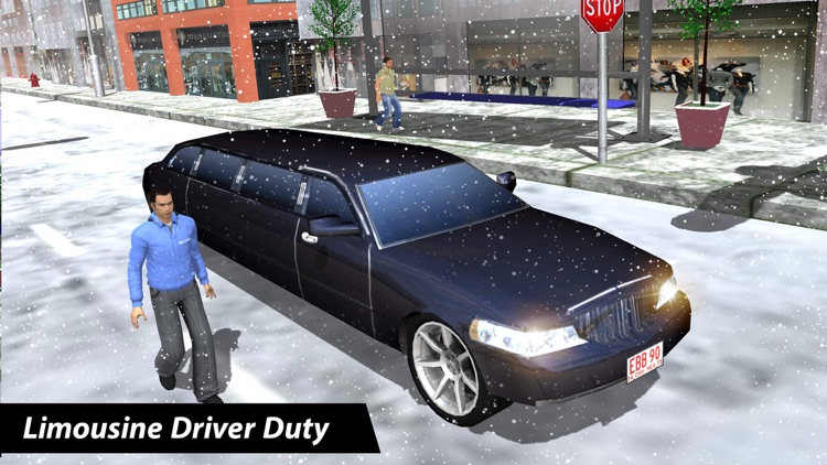 Limo Snow Car Driver Simulator screenshot-4