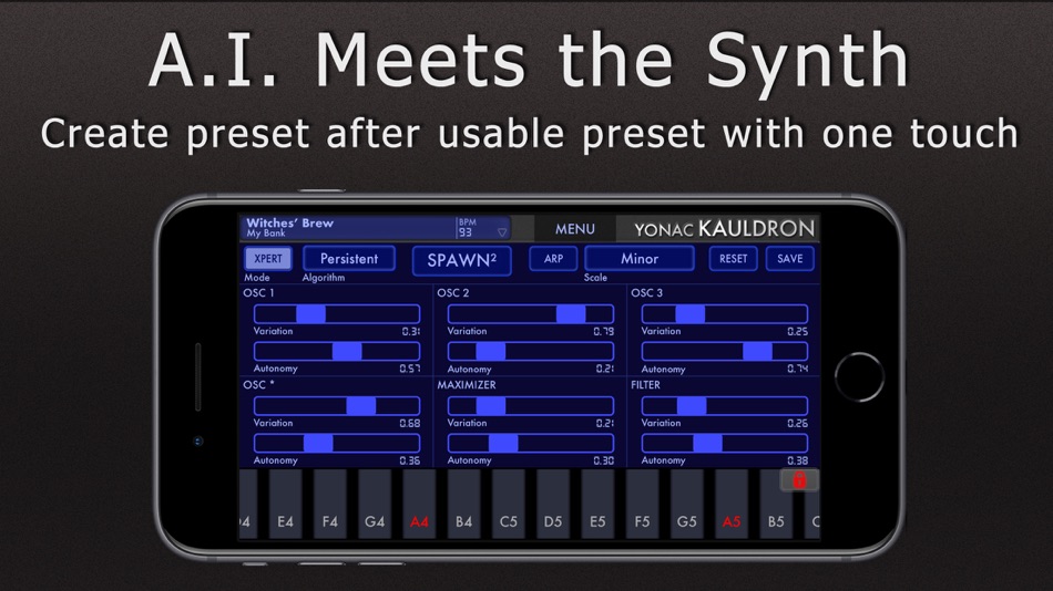 #2. Kauldron Synthesizer (iOS) Oleh: Yonac Inc.