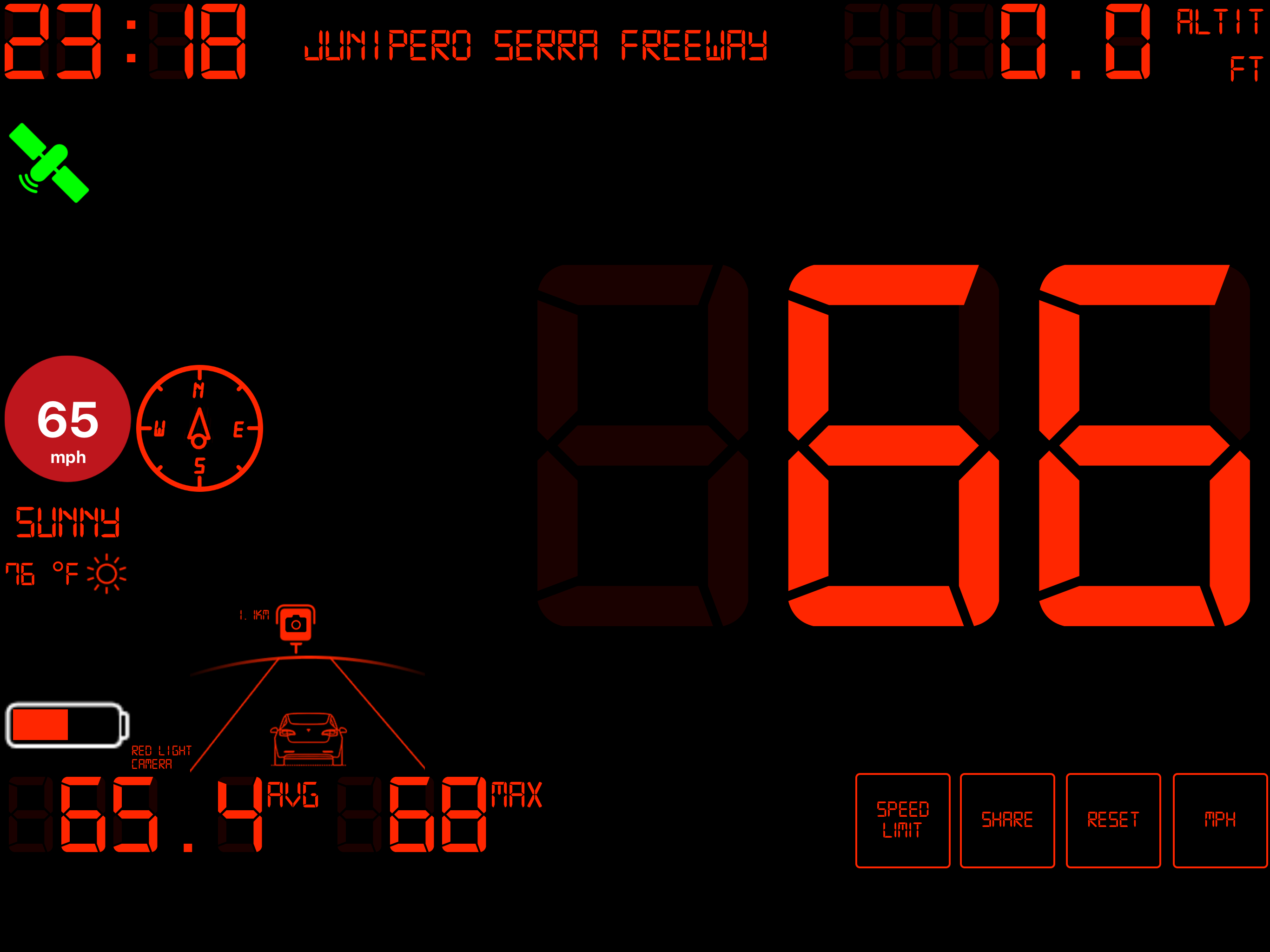 Speedmeter mph digital display screenshot 20