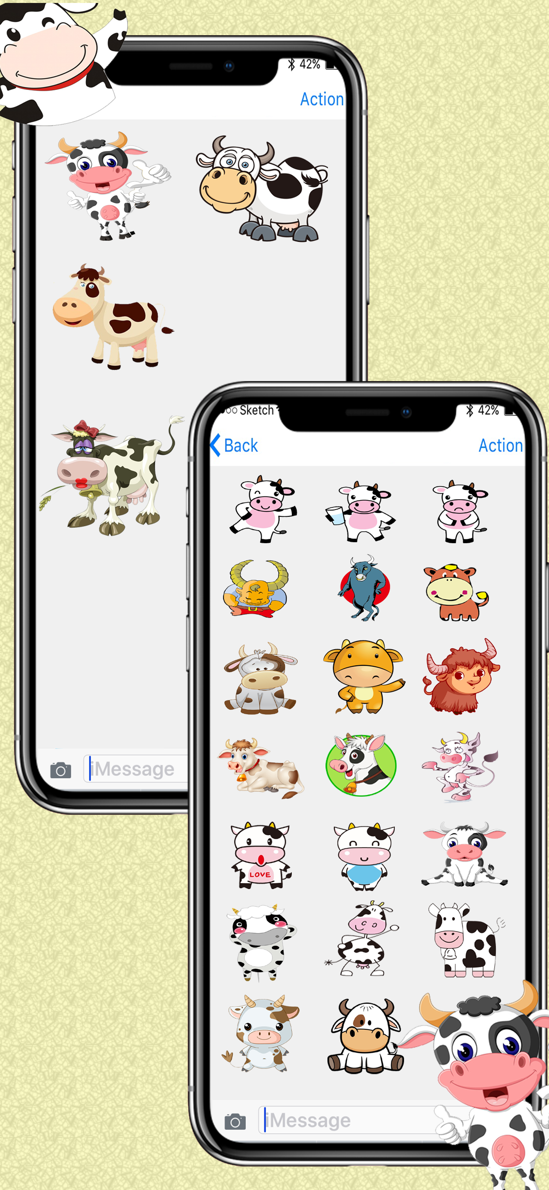 Moody Cow Stickers screenshot 2