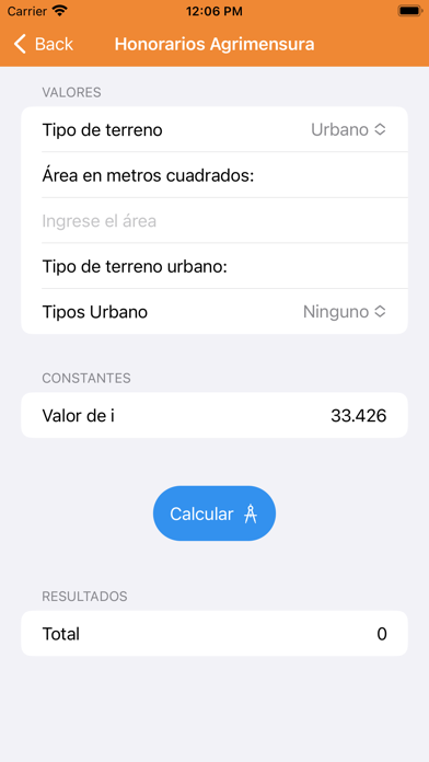 Honorarios Topografía Screenshot