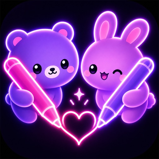 Neon Draw & Draw Together app icon