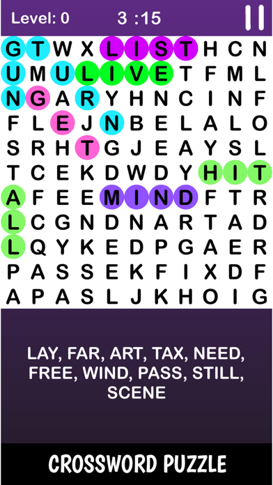 Infinte Crossword Puzzle Game Screenshot