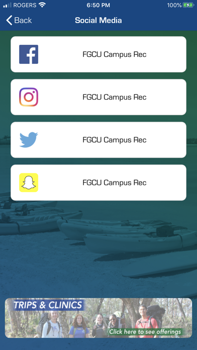 FGCU Recreation & Wellness Screenshot