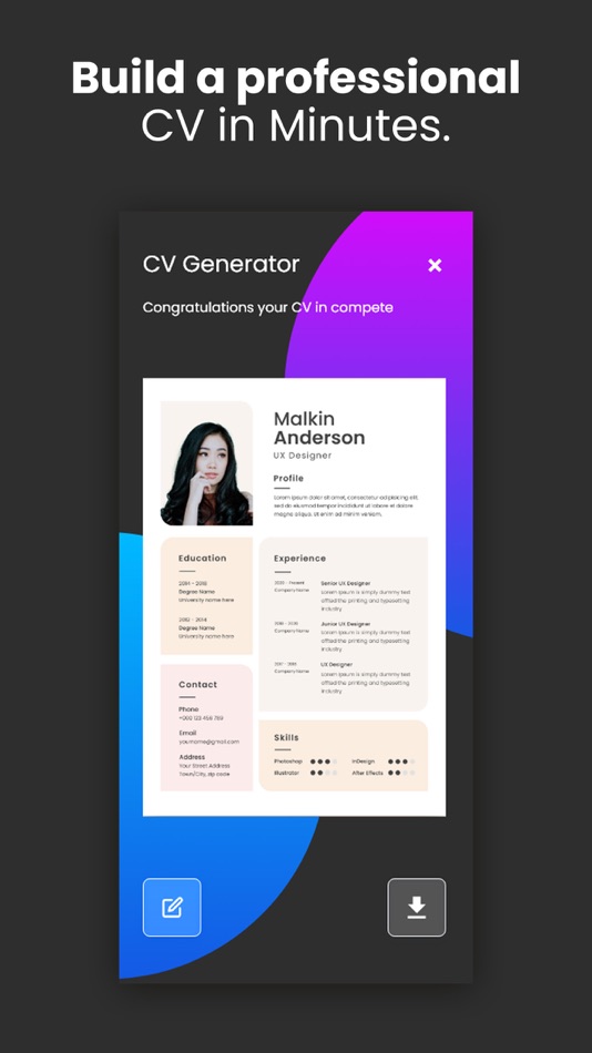#1. Make CV & Resume - PDF Viewer (iOS) 由: Regent Branding Ltd